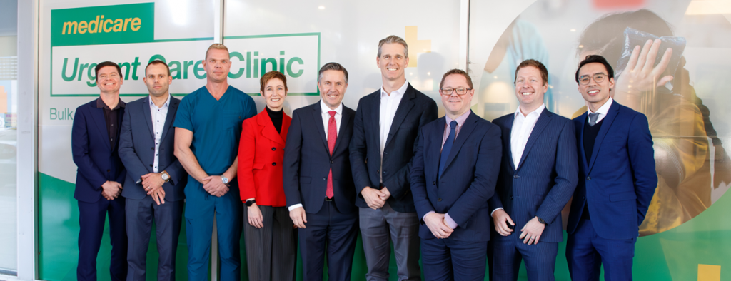 Group photo of visitors at the Westmead Medicare Urgent Care Clinic